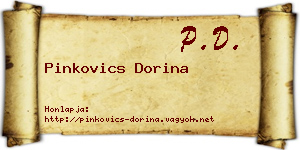 Pinkovics Dorina névjegykártya